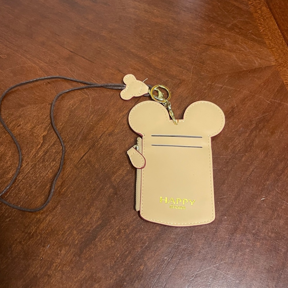 Happy dream Mickey inspired card lanyard